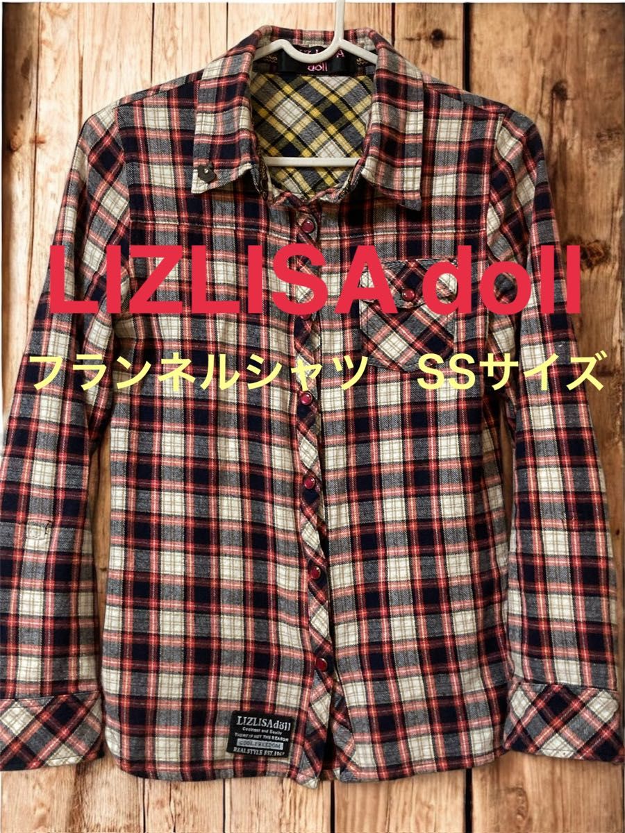 LIZLISA娃娃菱格法兰绒衬衫长袖红色系F码（女款SS码）