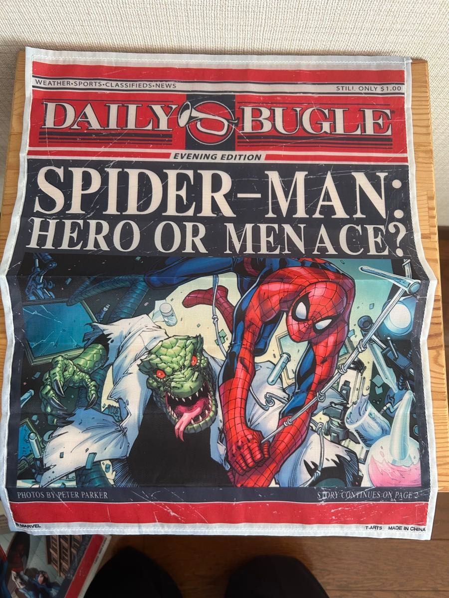 【2枚セット】スパイダーマン デイリービューグル ファブリックポスター ガチャ