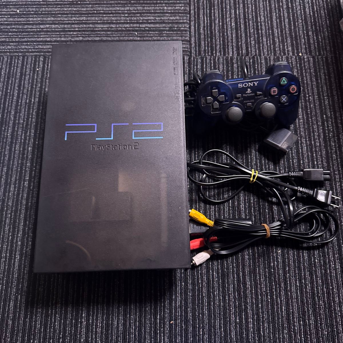 SONY PlayStation 2 PS2 主机 限定透明外壳版 控制器 线缆套装