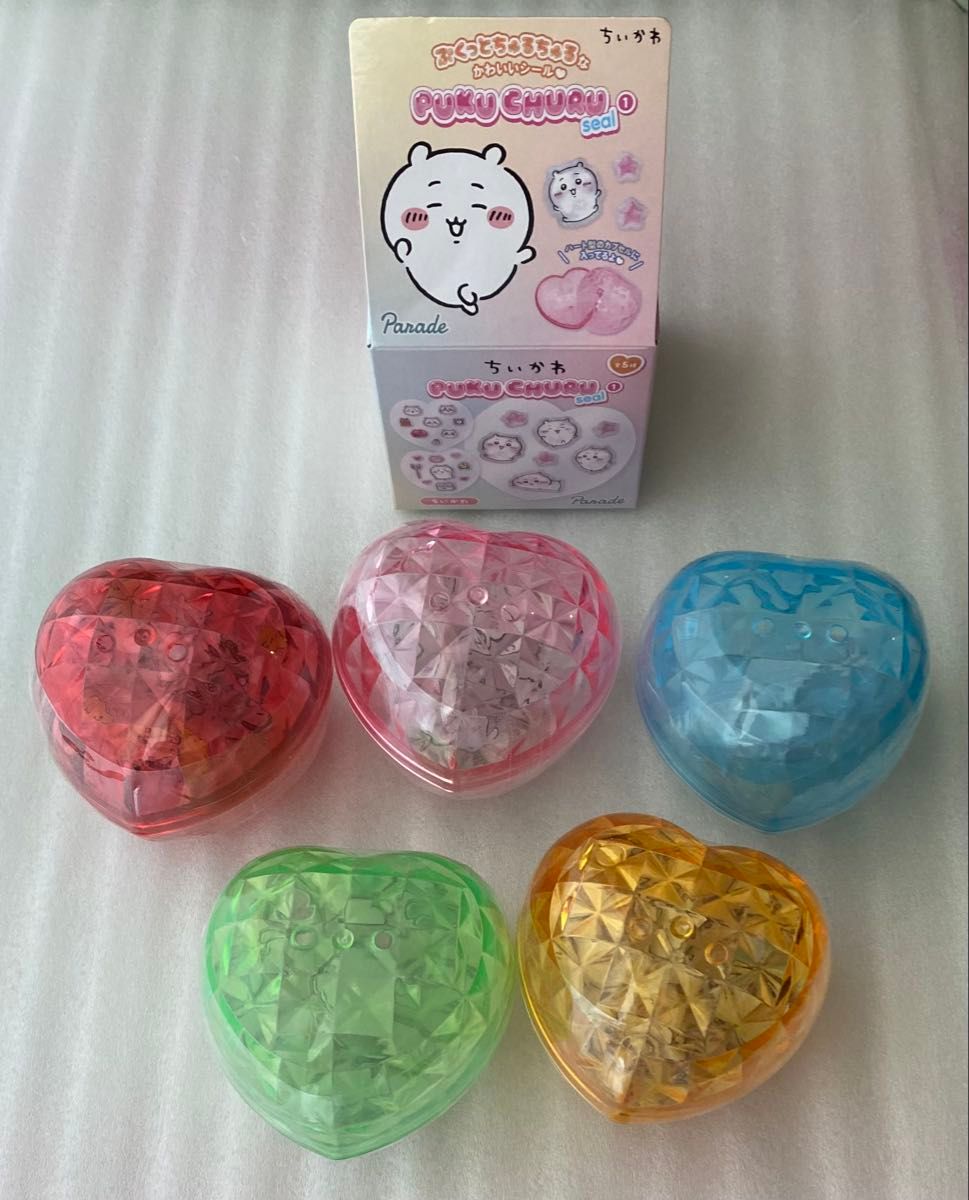 Chiikawa Pukururu Stickers PUKU CHURU 5-Seal Set with Heart Case