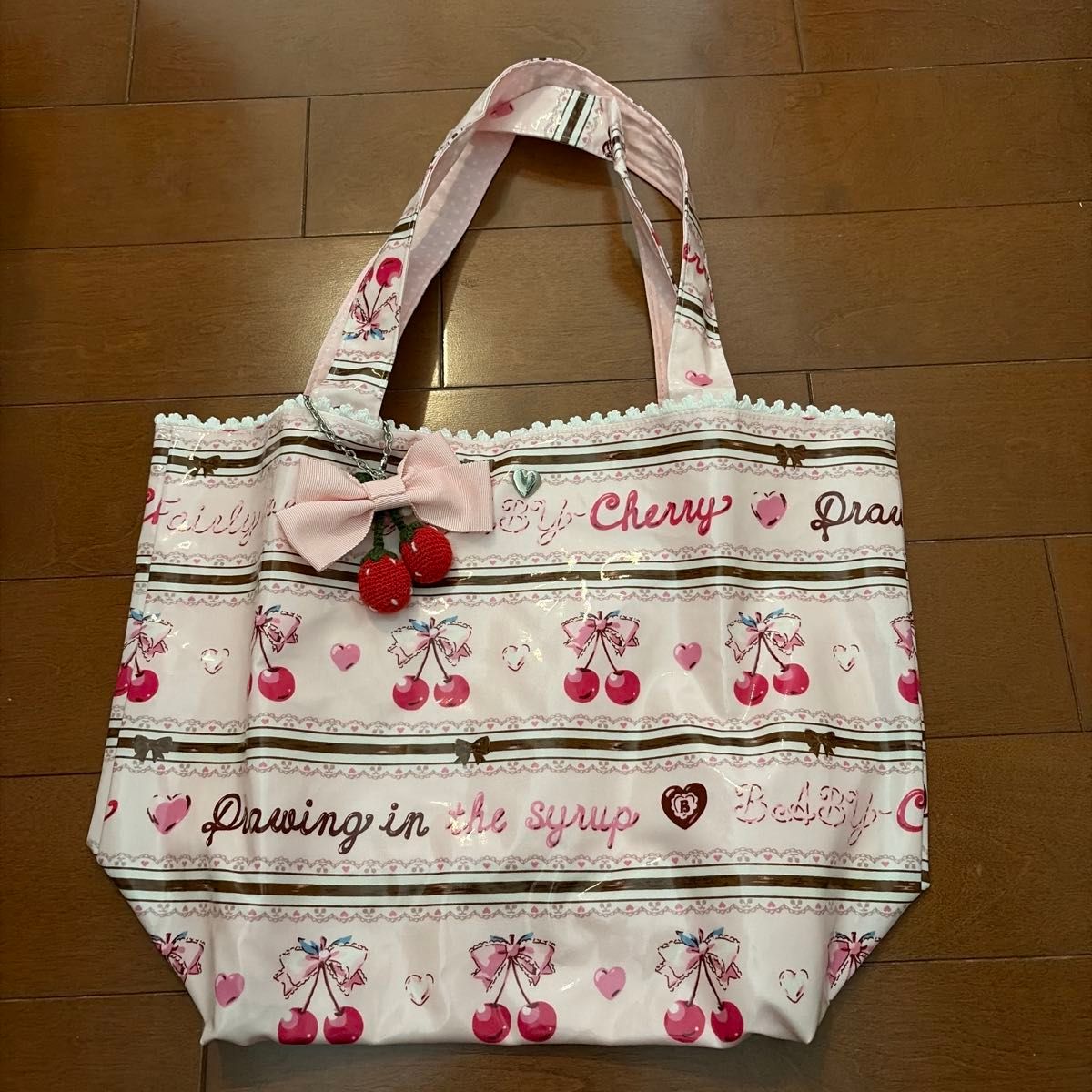 BABY , THE STARS SHINE BRIGHT Pink Cherry Blossom Print Tote Bag