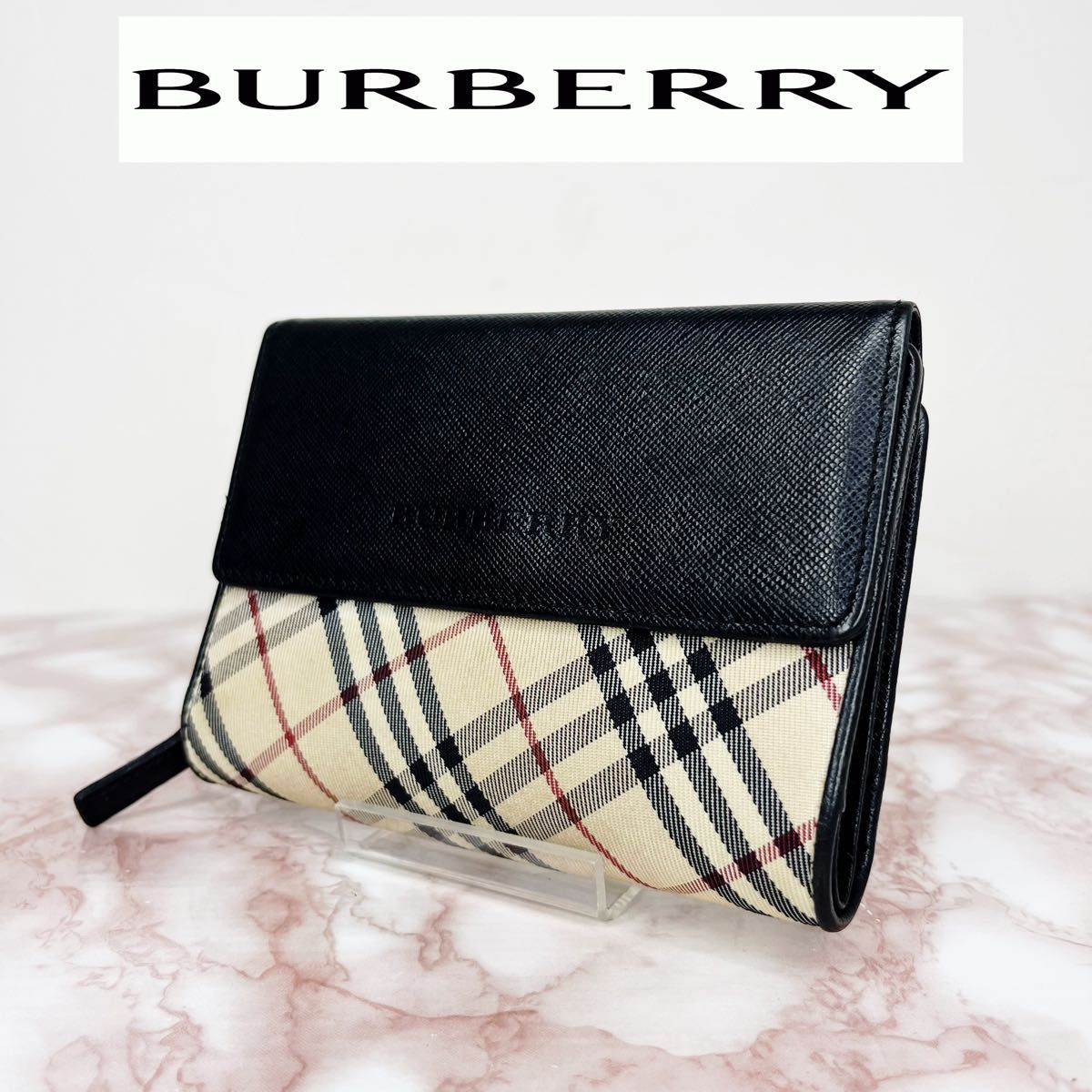 60【未使用级】BURBERRY双折钱包折叠钱包