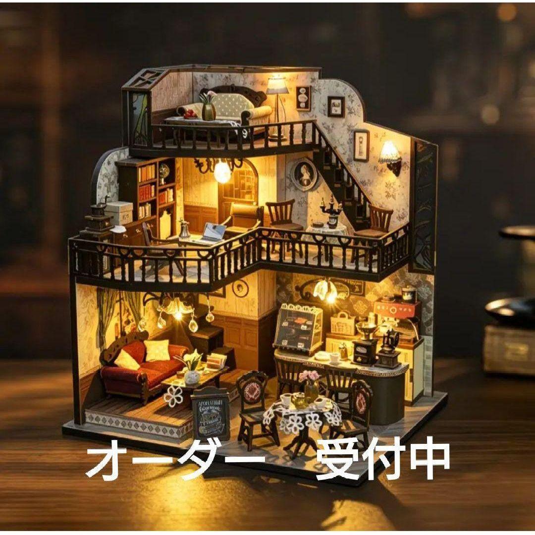 *定制*微型娃娃屋 复古咖啡店