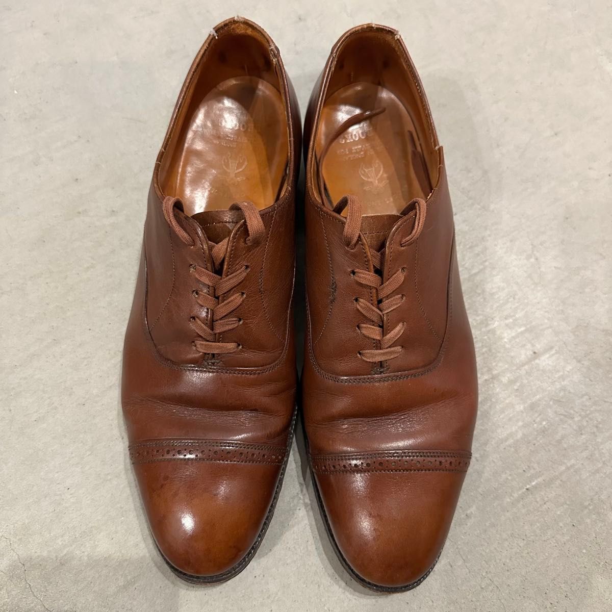 Brooks Brothers旧丘奇制80年代直线芯片24.5cm左右