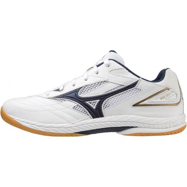 美津浓 WAVE DRIVE 9 81GA220514 男女通用 乒乓球鞋 2E : 白色×浅灰色 MIZUNO