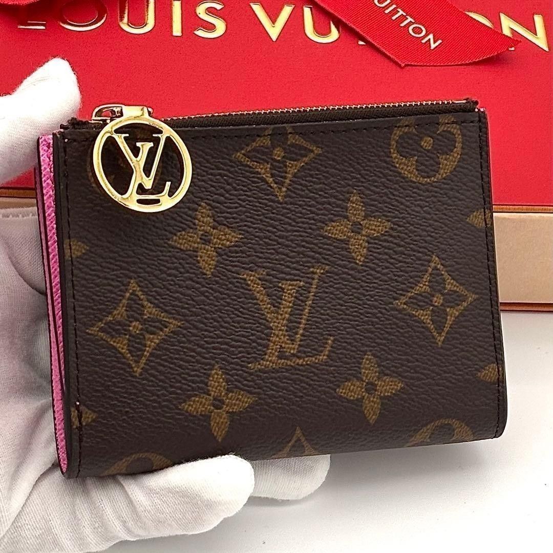 ☆未使用に近い☆Louis Vuitton ルイヴィトン 折り財布 モノグラム ポルトフォイユリサ ローズロリポップ ピンク