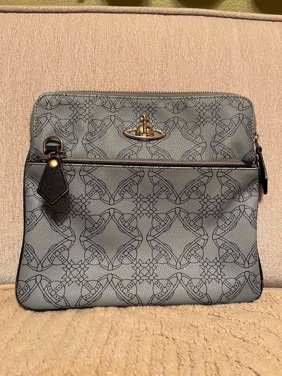 Vivienne Westwood Shoulder Bag Gray Oval Logo