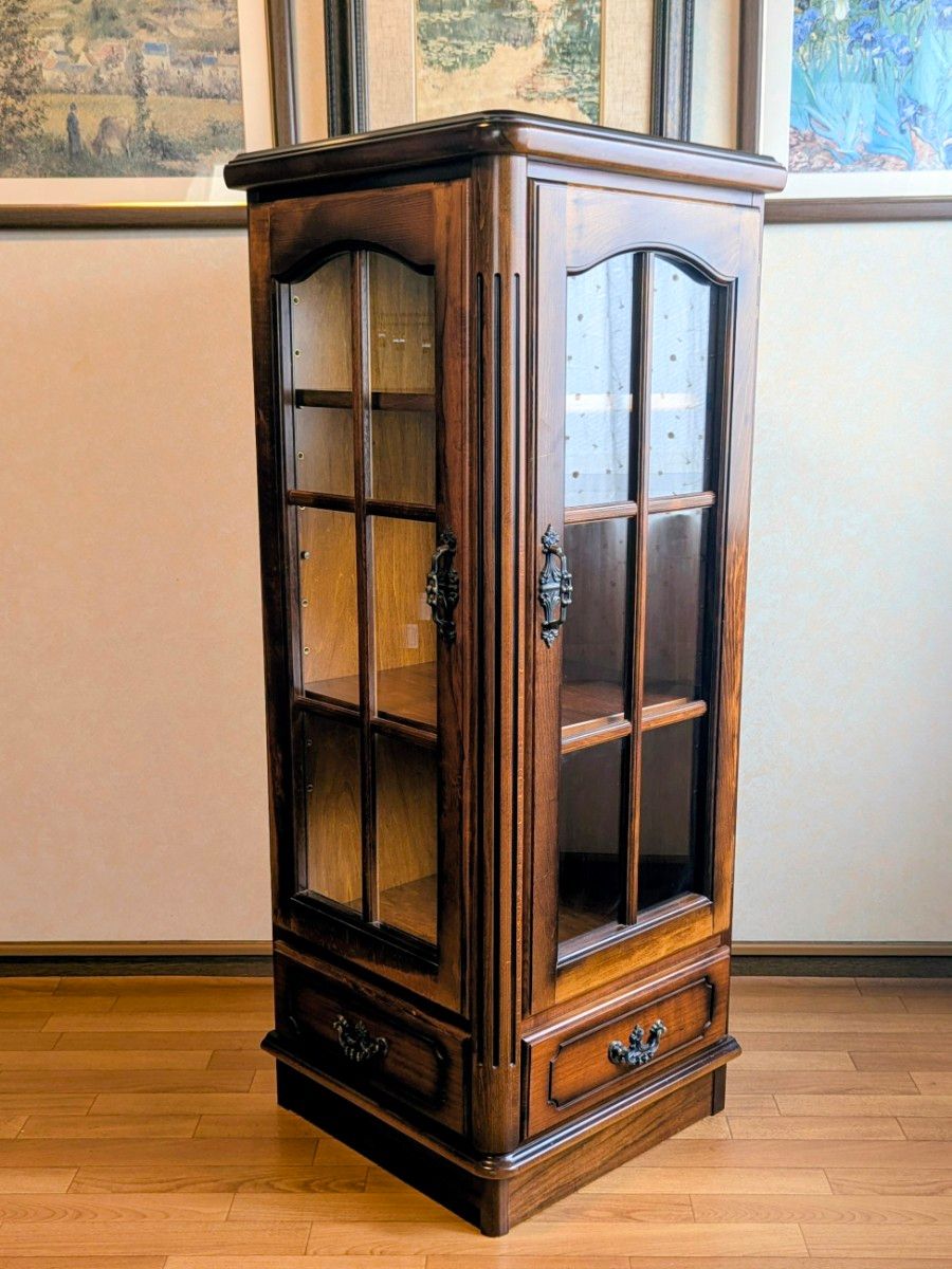 【美品】卡里莫克 殖民地风格 展示柜 橱柜