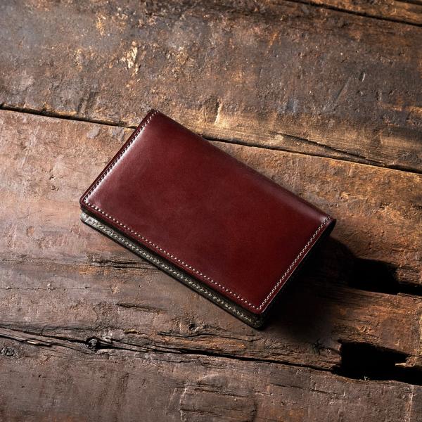 【Coco Master Cordovan Lou Albion Cordovan Business Card Holder Men's Leather Made in Japan Brand