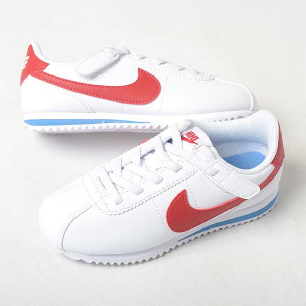 【17cm-22cm】NIKE KIDS CORTEZ EASYON (PSV) ナイキ キッズ コルテッツ イージーオン スニーカー ホワイトレッド dm0951-115