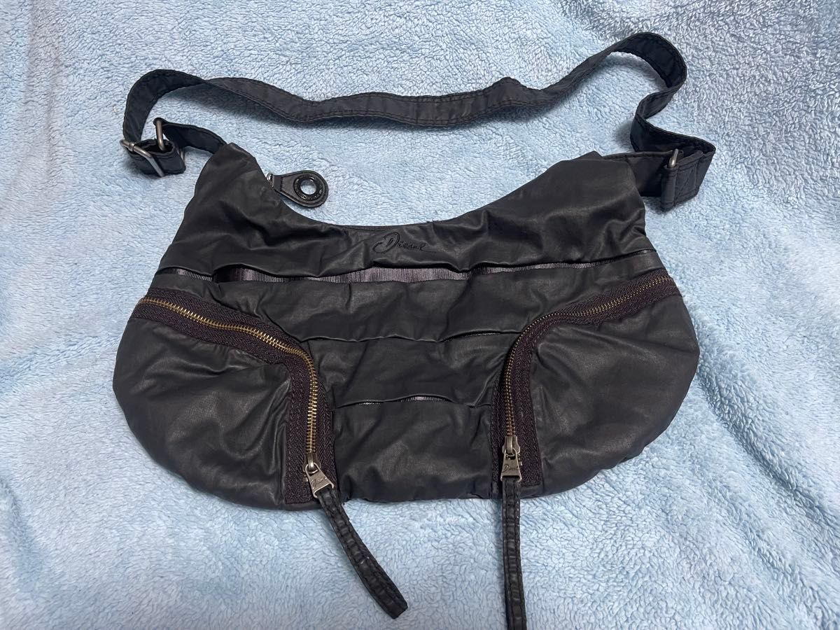 Ultra Rare DIESEL Diesel Nylon Shoulder Bag Black