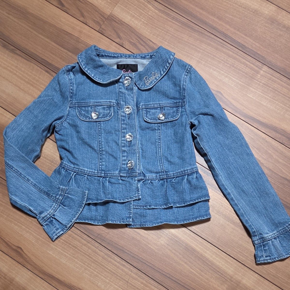 Barbie G jan 150 frill view按钮牛仔布夹克佩普拉姆美品