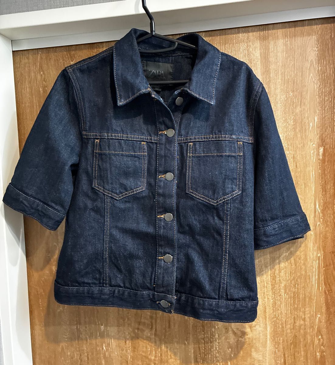ZARA Zara 短袖牛仔夹克 G-Jacket 靛蓝色