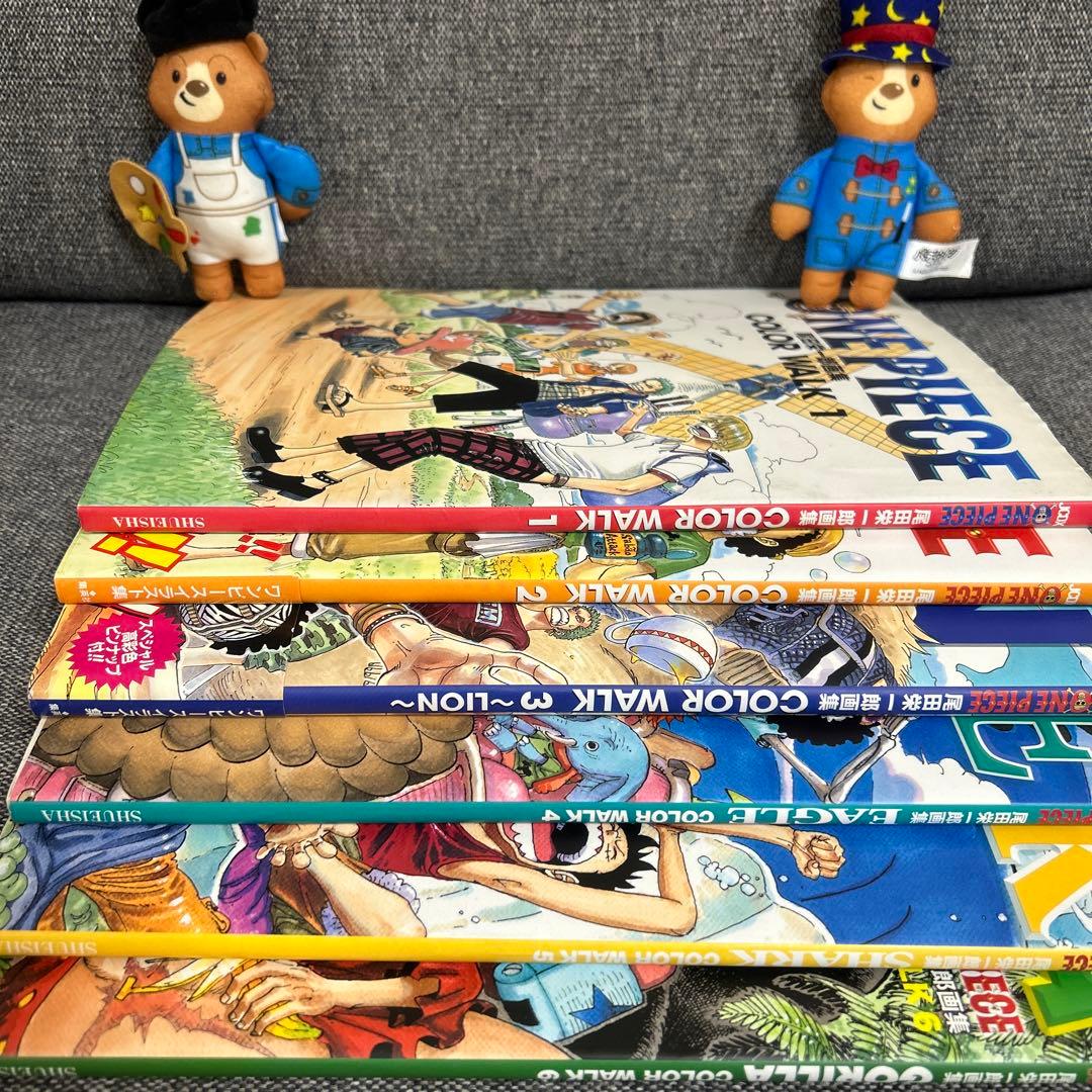 初版 ONE PIECE 插画集 COLOR WALK 6册套装