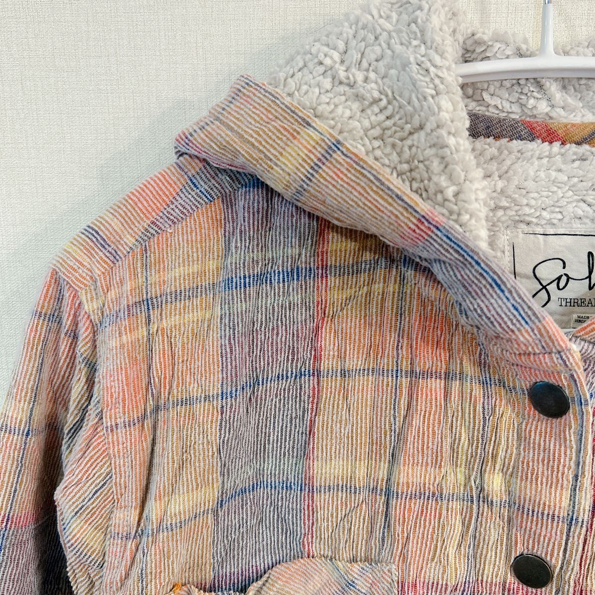 Soho Threads 【 XL 】格纹连帽夹克 XL/BG