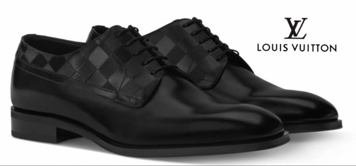 定价18.5万LOUIS VUITTON路易威登Haussmann Derby达米埃压花鞋短靴