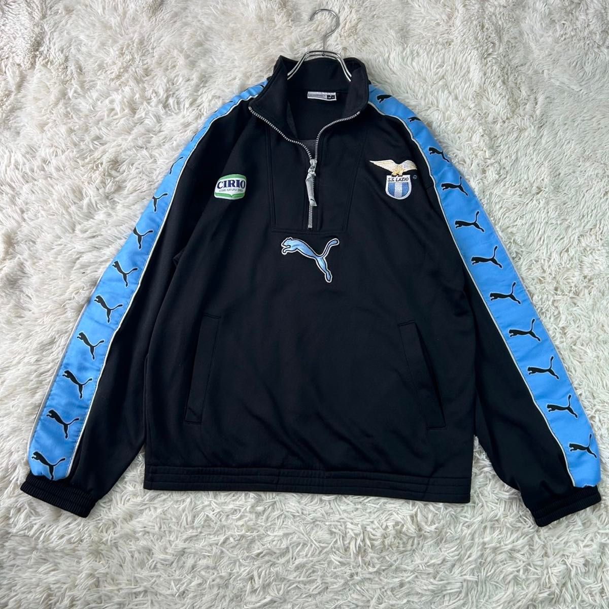 PUMA CIRIO 运动夹克 半拉链 黑色 蓝色 L