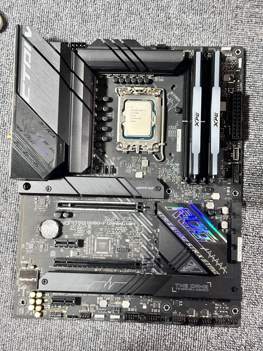 ROG STRIX B660-F 游戏主板 WiFi版 + CPU i5 12400f 内存32GB DDR5 套装