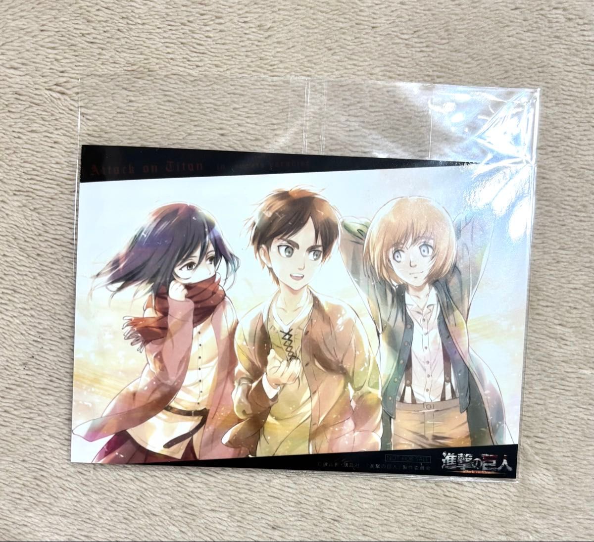 进击的巨人 艾伦 三笠 阿尔敏 幼年时期 生写照片 泳池派对 特典 非卖品 WIT STUDIO ②