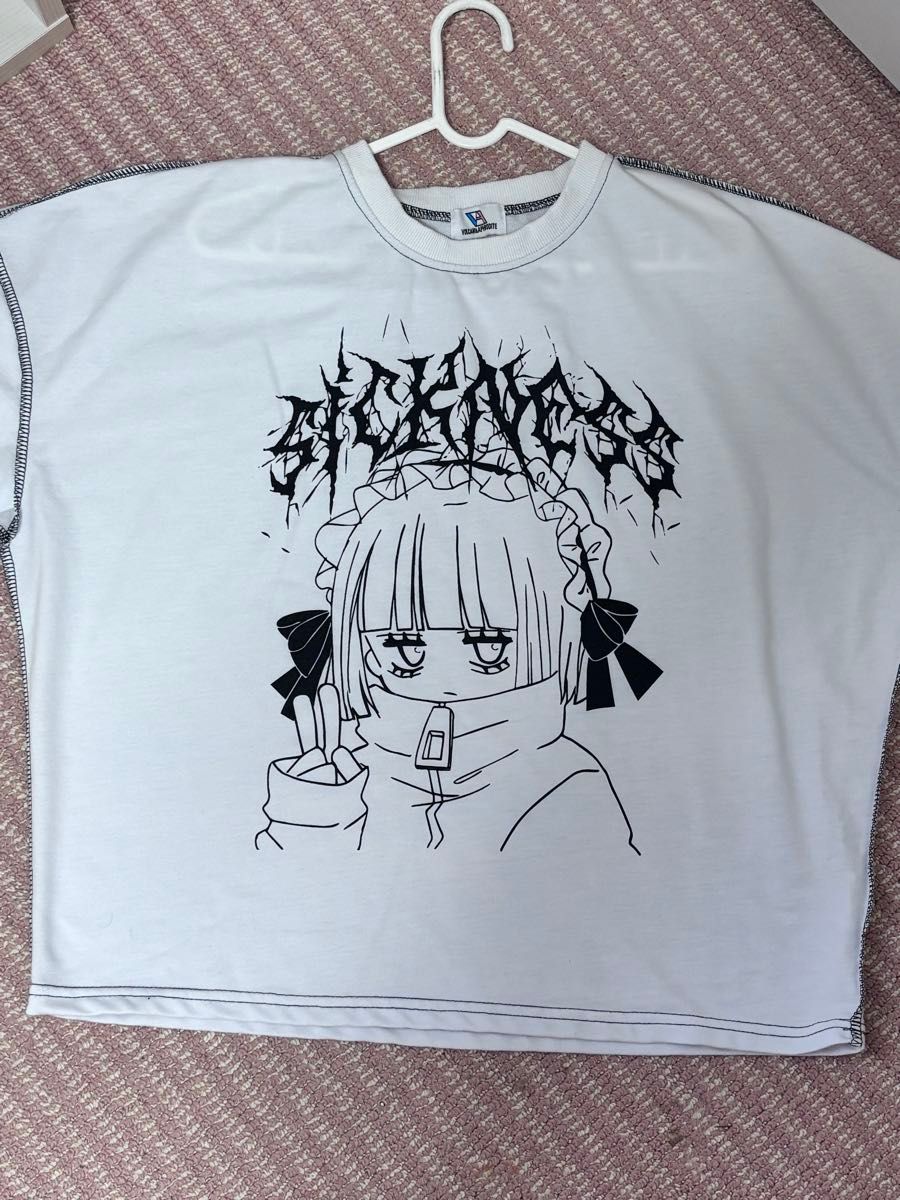VOLCAN&APHRODITE SICKNESS 宽松T恤 地雷系 白色