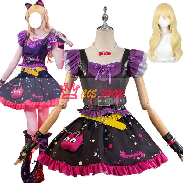 アイカツ 星宮いちご 悪魔ドレス コスプレ衣装 cosplay 仮装 髪飾り付き 日常服 イベント クリスマス ハロウィン ステージ 文化祭 学園祭 プレゼント