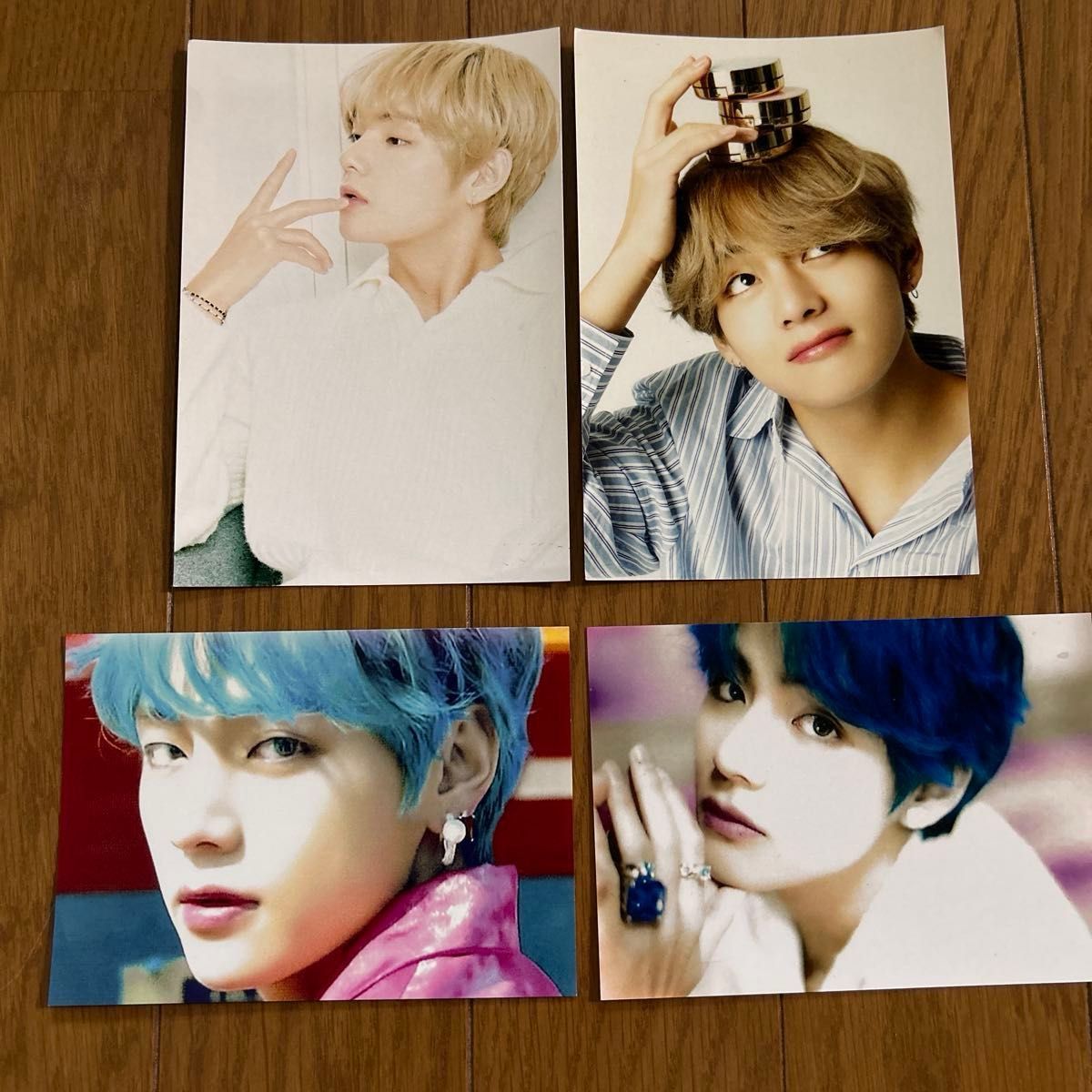 BTS V 天海 后卡 3张 照片2张套装