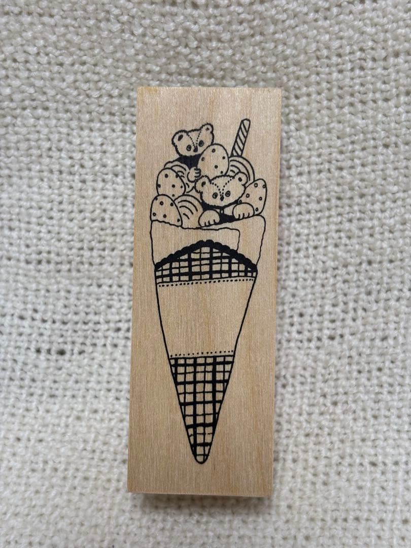Tobimatsu Shouro Stamp Crepe Bear Topping Rubber Stamp