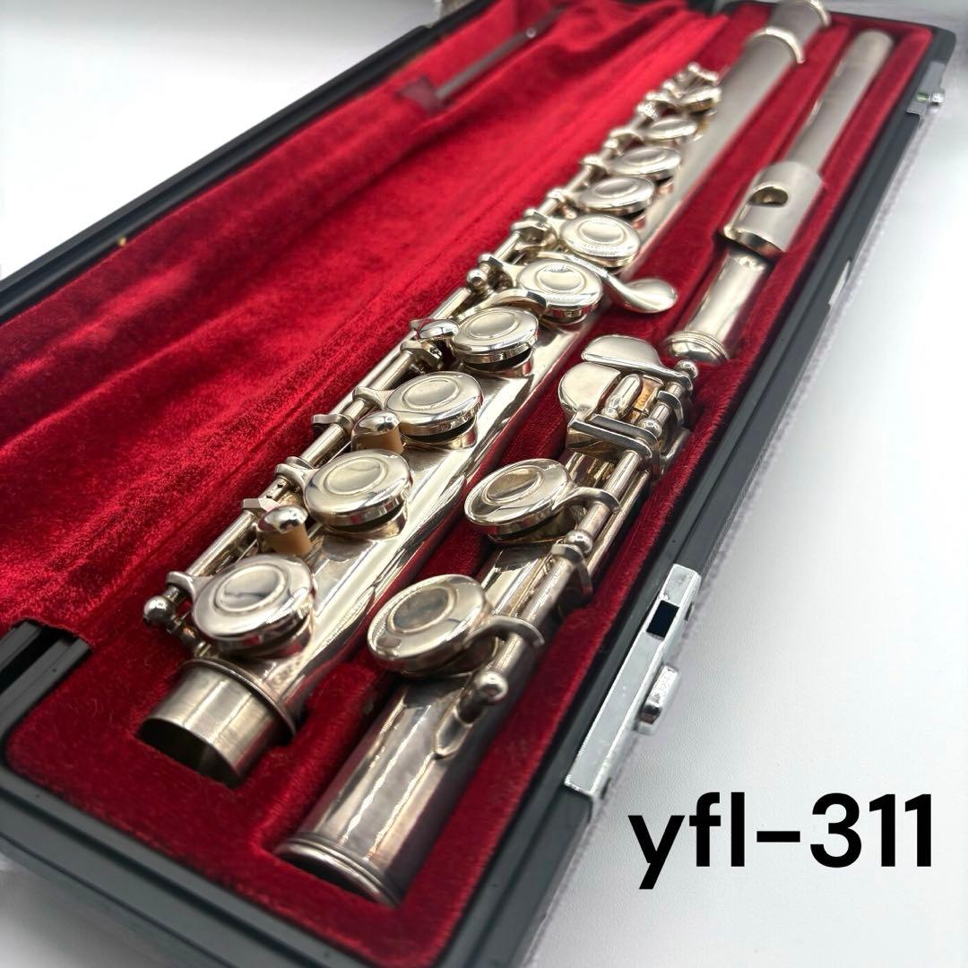 雅马哈 YFL-311 长笛 带琴盒 E机制 日本制造 管乐器