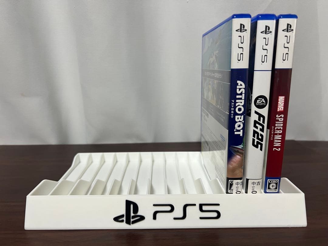 PS5游戏软件收纳支架白色3D打印机