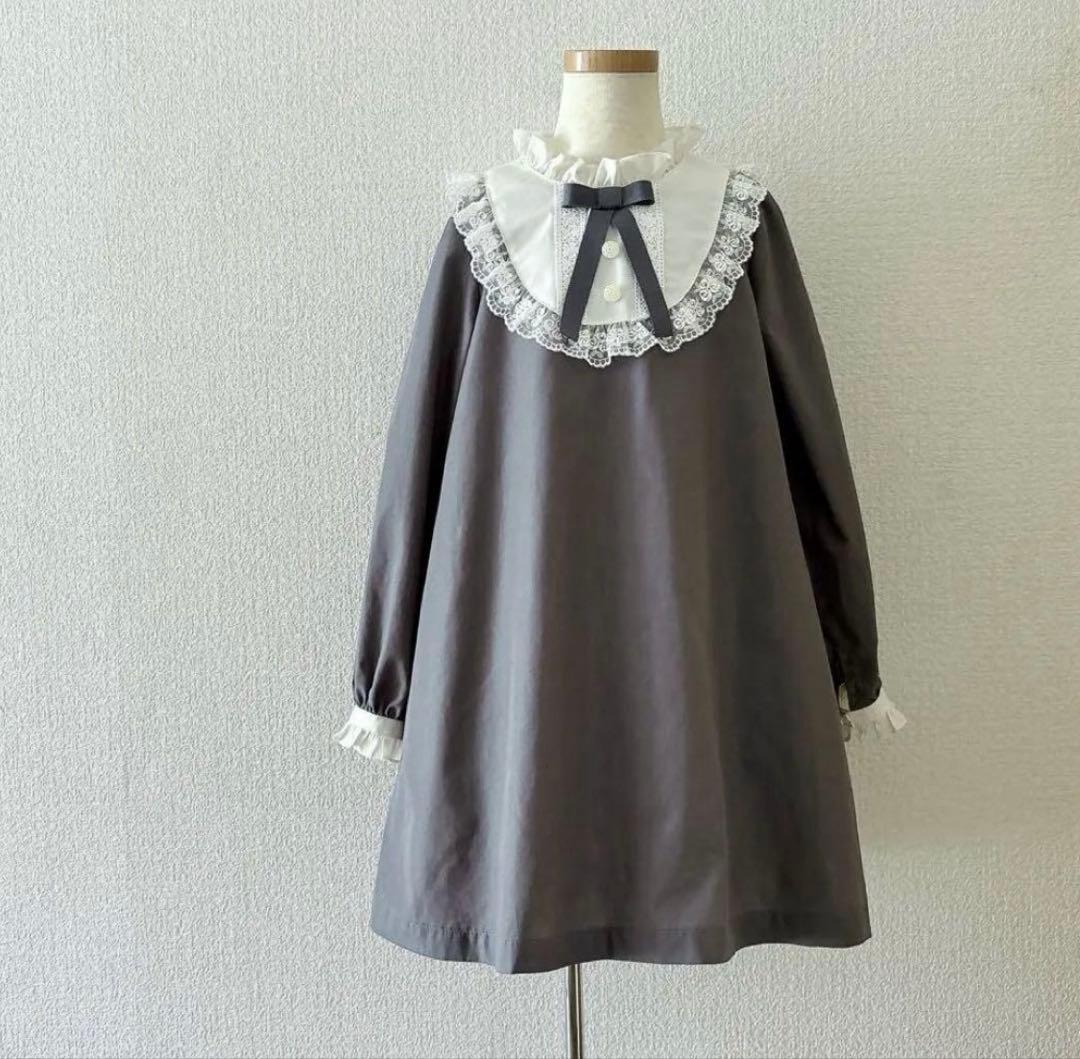 Handmade Kids Ceremony Formal Yoke Dress for Kindergarten Entrance, School Enrollment, and Graduation Ceremonies