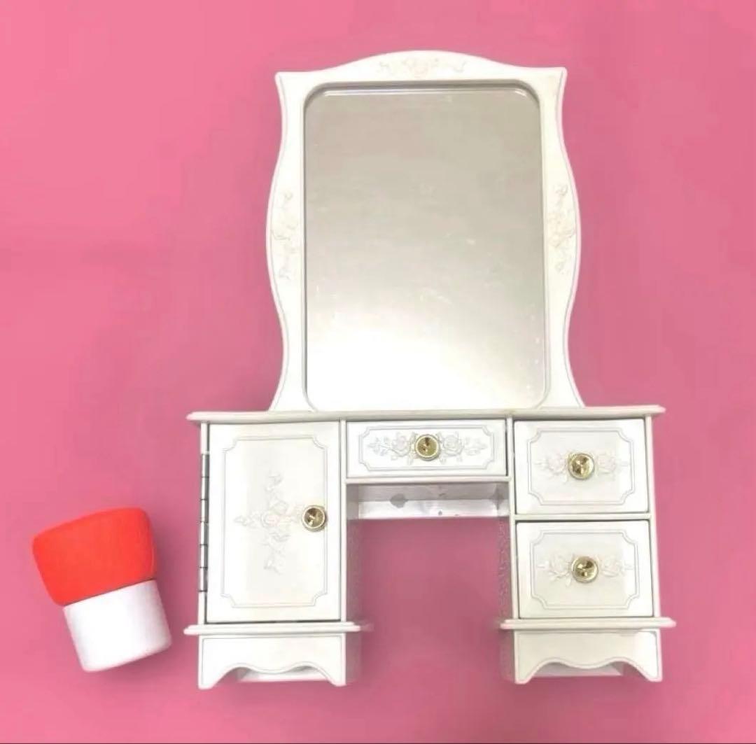 Showa Rika First-Generation Rika Second-Generation Rika Dresser Vanity White Furniture Rika-chan Furniture Showa
