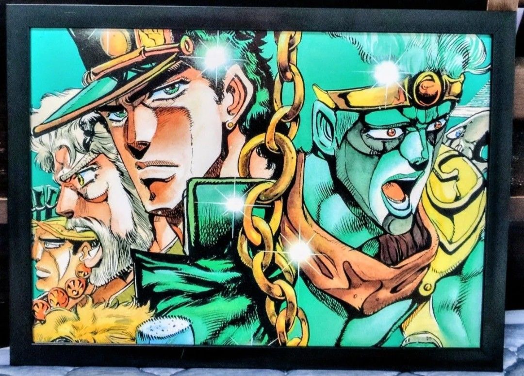 【304】jojo的奇妙冒险3部承太郎 · 花京院 · 波尔纳雷夫 · 约瑟夫【附带A4 · 海报 · 额1张】