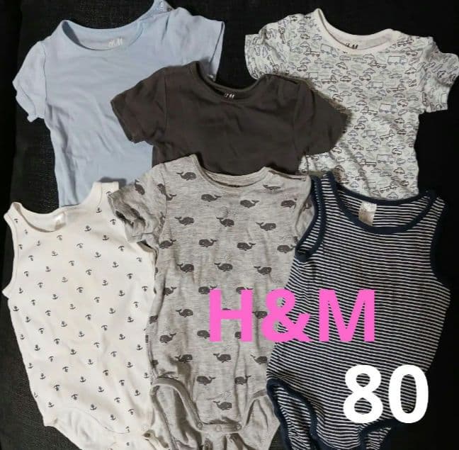H&M 婴儿内衣 6件套 80码