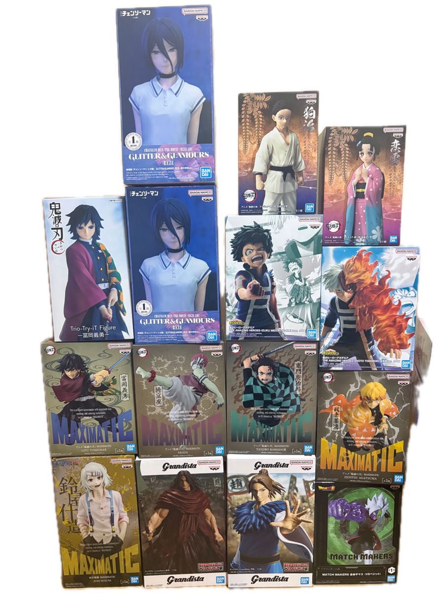 Anime Figure Lot Sale 15-Piece Set Chainsaw Man Demon Slayer and Others