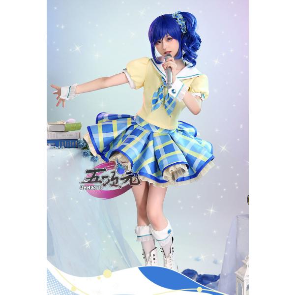 三分妄想艾卡兹!偶像鲣鱼!Cosplay雾矢葵服装 ※ 可追加假发鞋