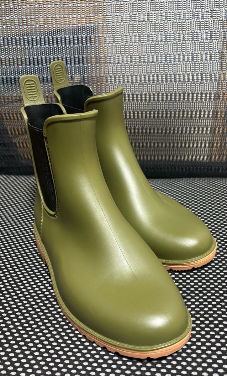 【HORIZON WALK】防水ショートブーツ Mサイズ オリーブグリーン