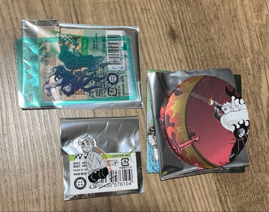 Demon Slayer Acrylic Mini Figure Metallic Can Badge Clear Card Rengoku Tokito