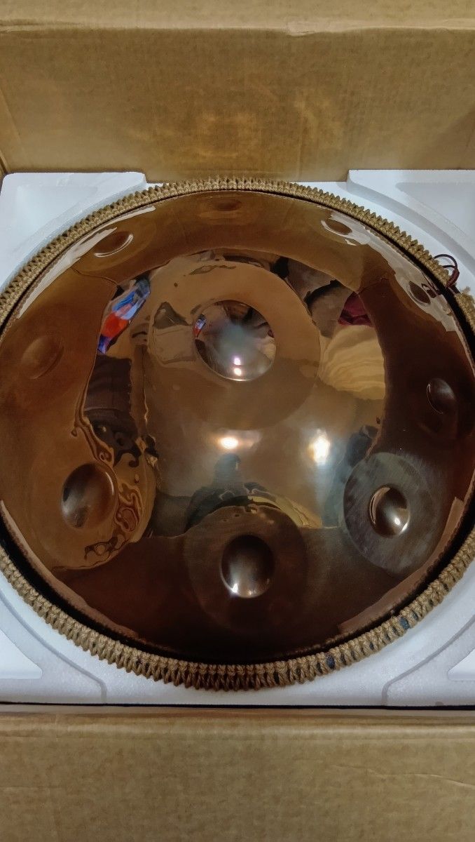 新品 手碟 10音 22英寸 镜面抛光 全新 钢鼓 回响金色 打击乐器