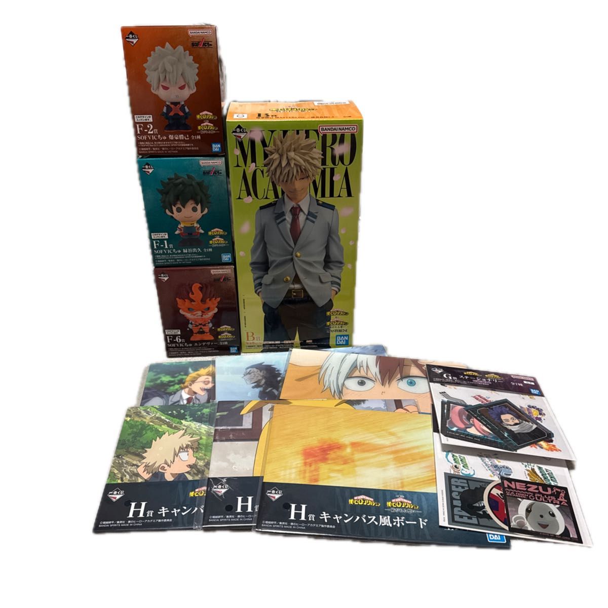 Ichiban Kuji My Hero Academia Woven Feelings Figure Canvas-Style Board Lot