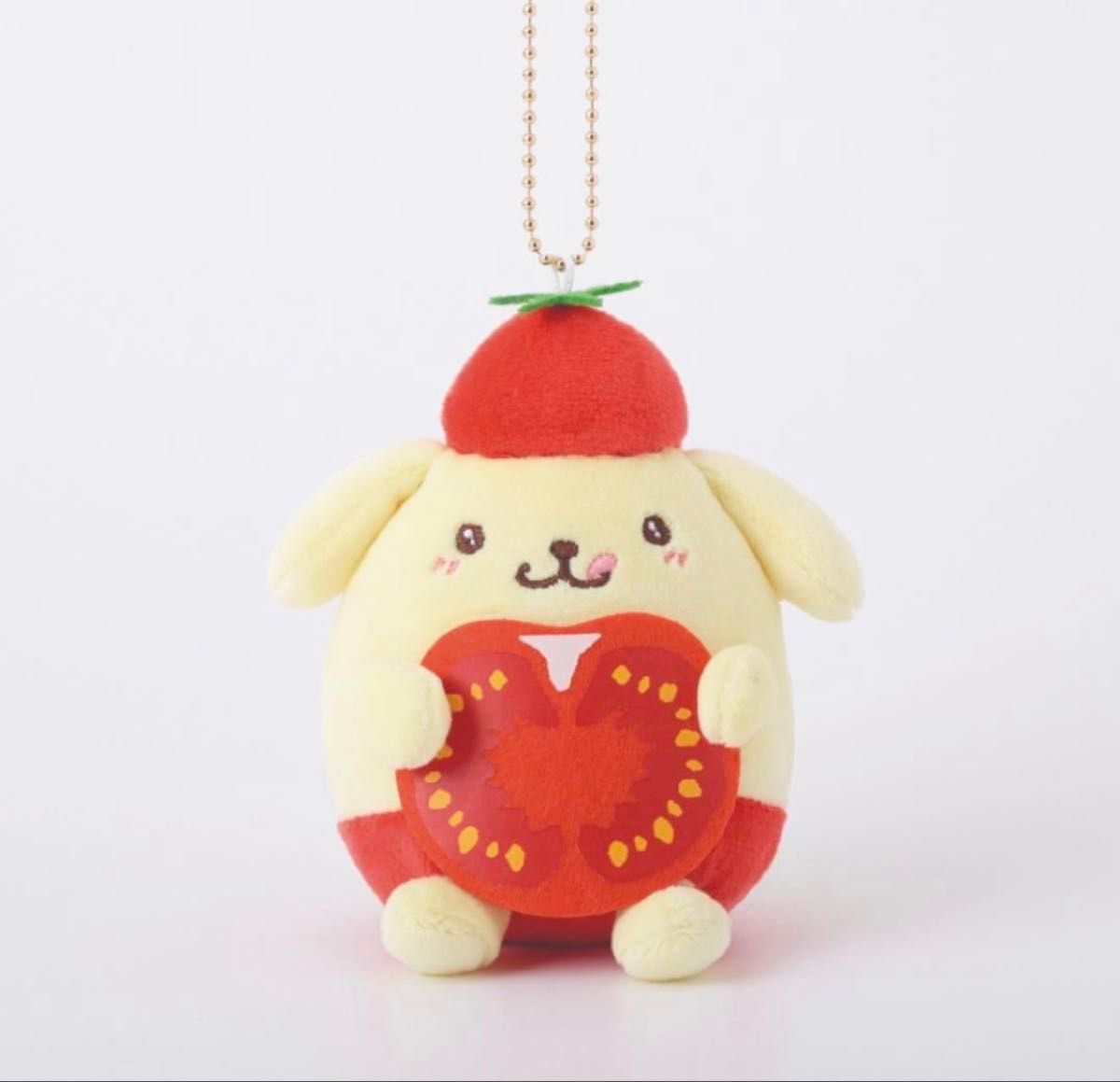 New Sanrio Pom Pom Purin Tomato Muniyuru Plush Mascot Muniyuru