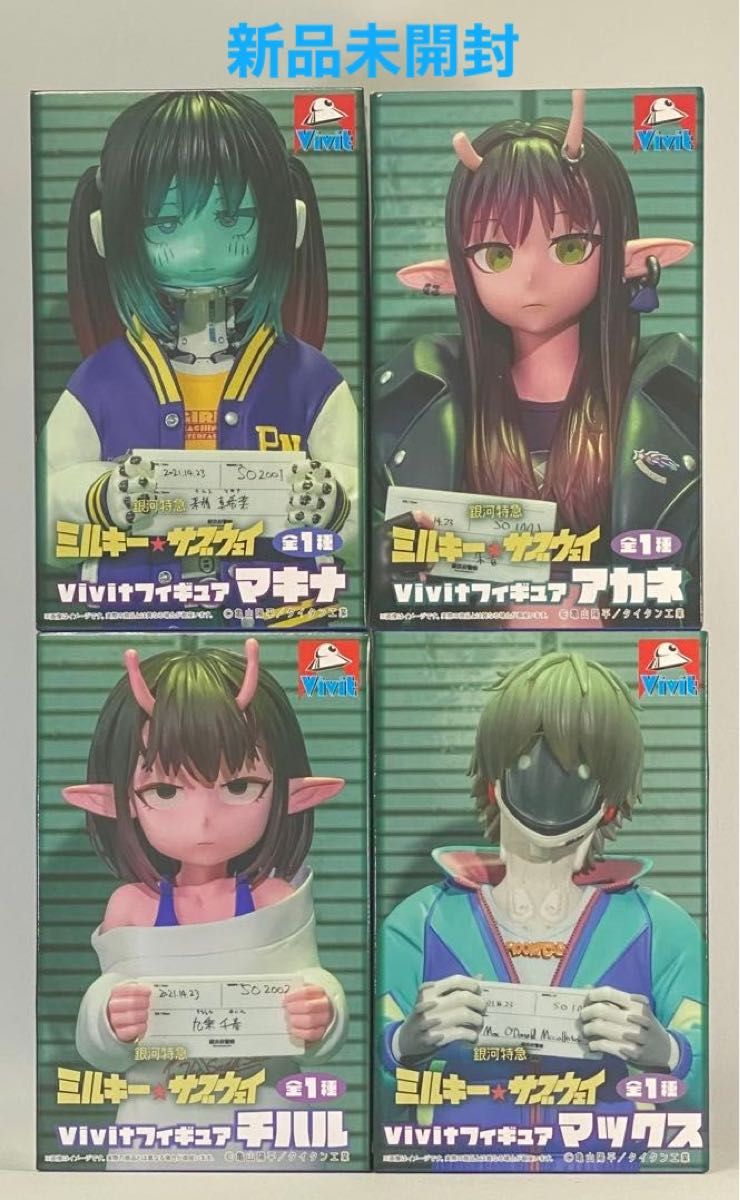 Galaxy Express Milky☆Subway Vivit Figure 4-Piece Set