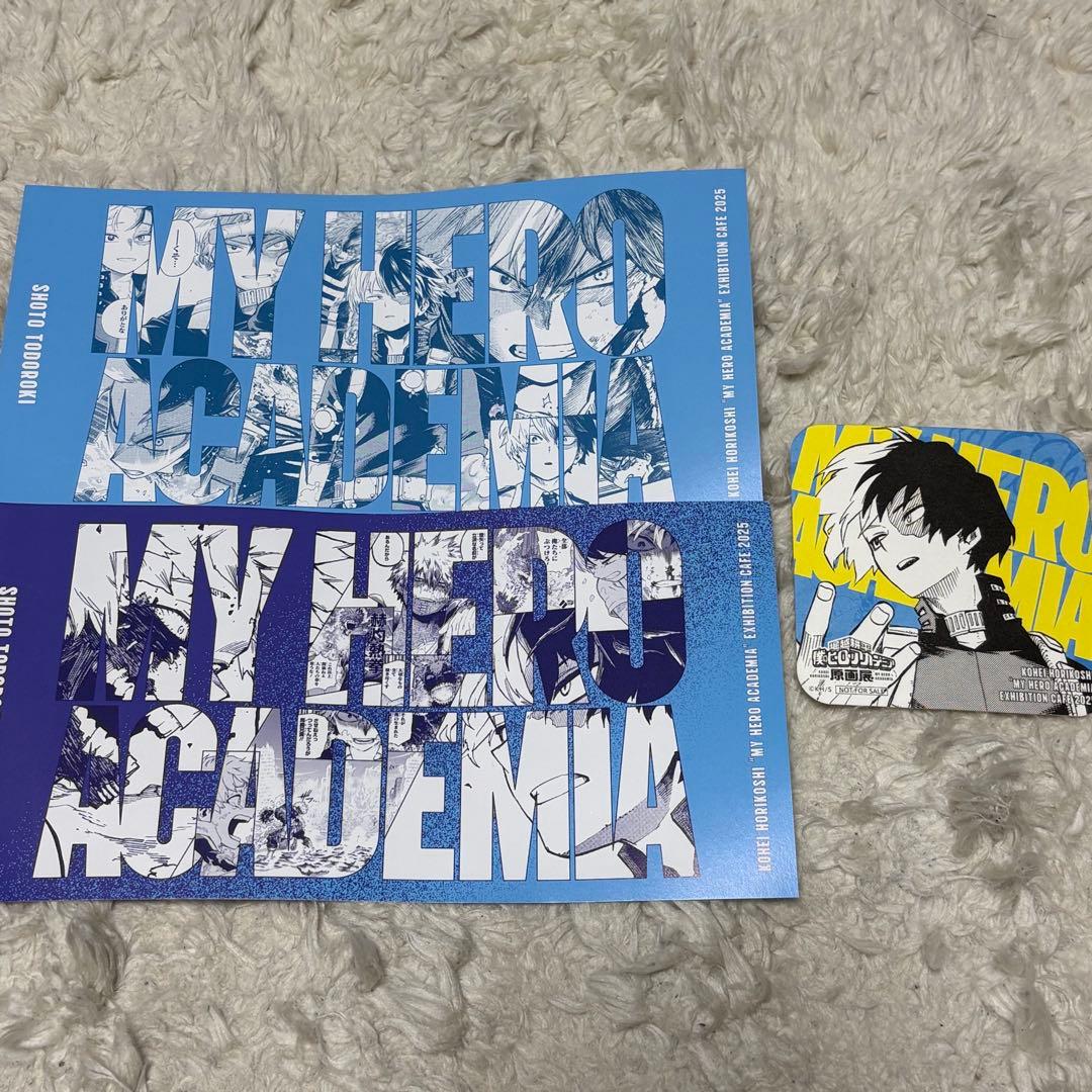 我的英雄学院展 原画展咖啡厅 特典 轰焦冻 杯垫 明信片