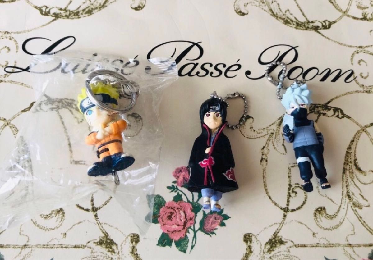 NARUTO 火影忍者手办钥匙扣 3个套装鼬 ITACHI 卡卡西 KAKASHI