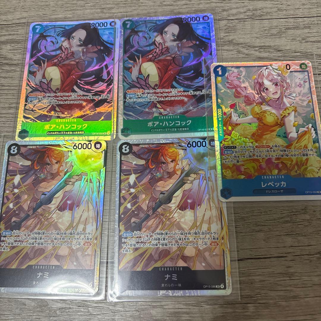 One Piece Card Game Boa Hancock Nami Rebecca 5-Card Set