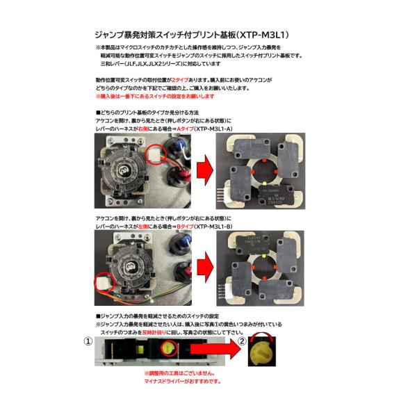[9月25日发售] 三和电子 JLF/JLX/JLX2系列专用 带防跳火对策开关的印刷电路板【XTP-M3L1】变体