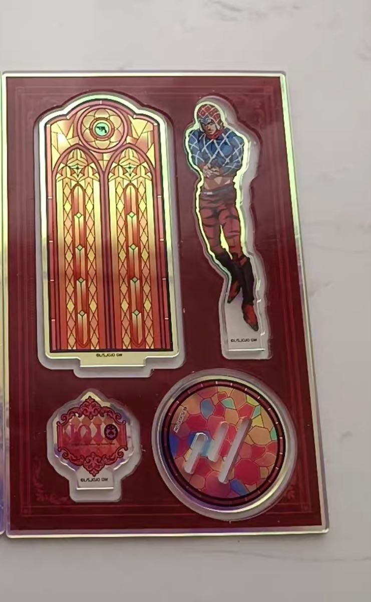 JoJo's Bizarre Adventure Golden Wind Guido Mista Acrylic Stand Stained Glass Style