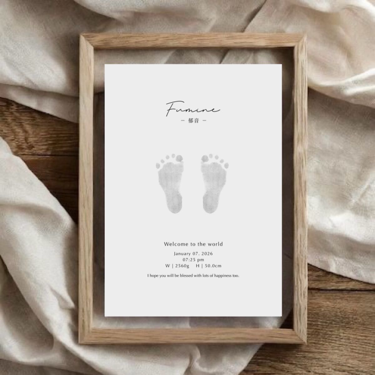 [Set of 2] Naming Book Bills Footprint Birthday One Year Old Half Birthday