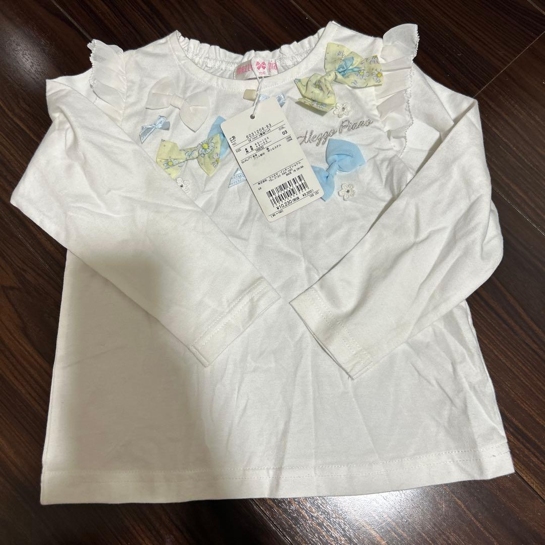 新品 mezzo piano 长袖针织衫 100cm 蝴蝶结
