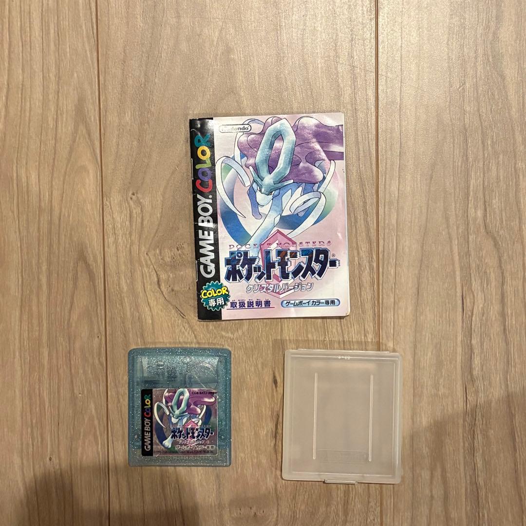 【Functionality Confirmed】Pokémon Crystal Version, Game Boy Color, with Manual