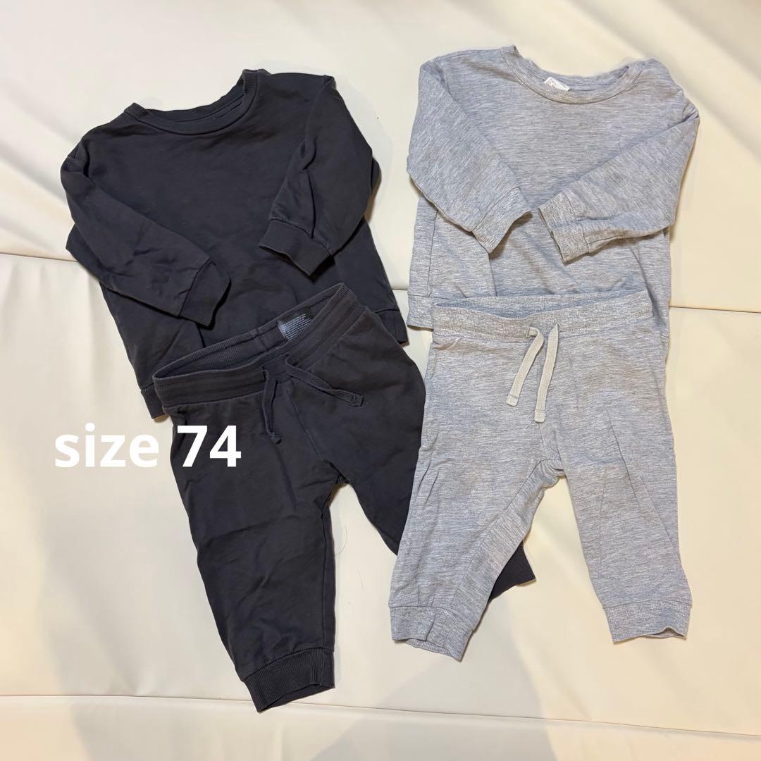 H&M 婴儿服装 长袖上衣 裤子 两件套 74厘米 双胞胎